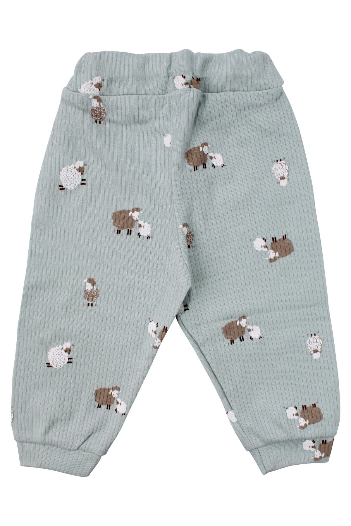 bebegen Unisex Yeşil Kuzulu Desenli Çıtçıtlı Pijama Takımı fotoğrafı 4 (önizleme)