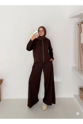 Elikra YAN AĞ PİLE DETAYLI MODAL PANTOLON