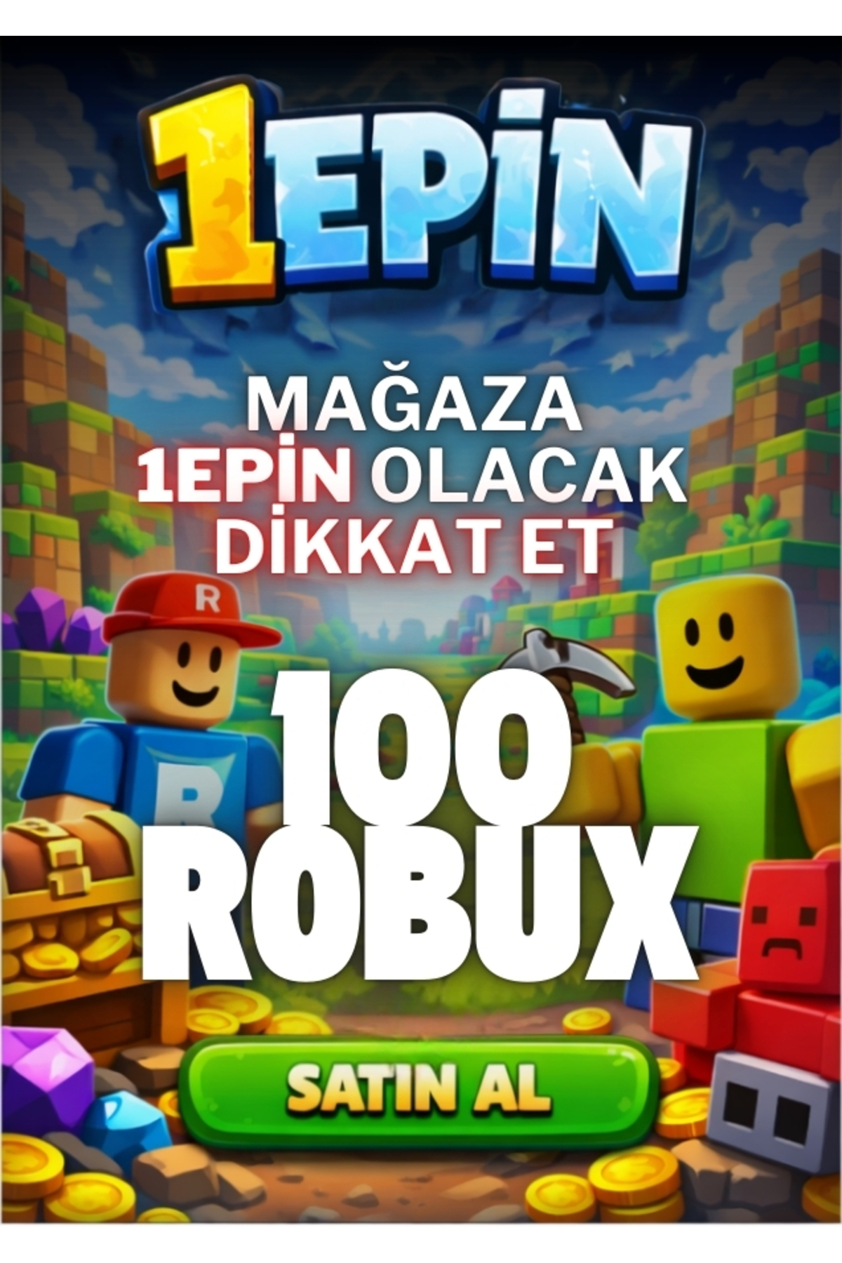 1epin Roblox 100 Robux - USD Para birimi - Fiyatı, Yorumları