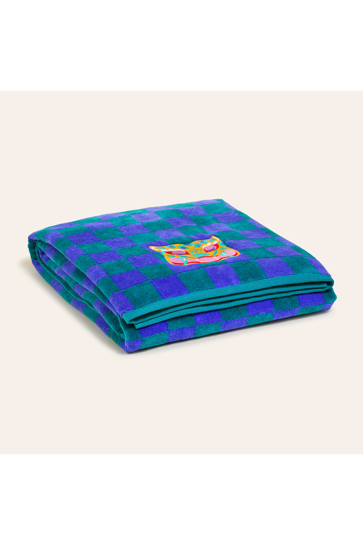 Tabea Green-Blue Bath Towel 90x150 Cm