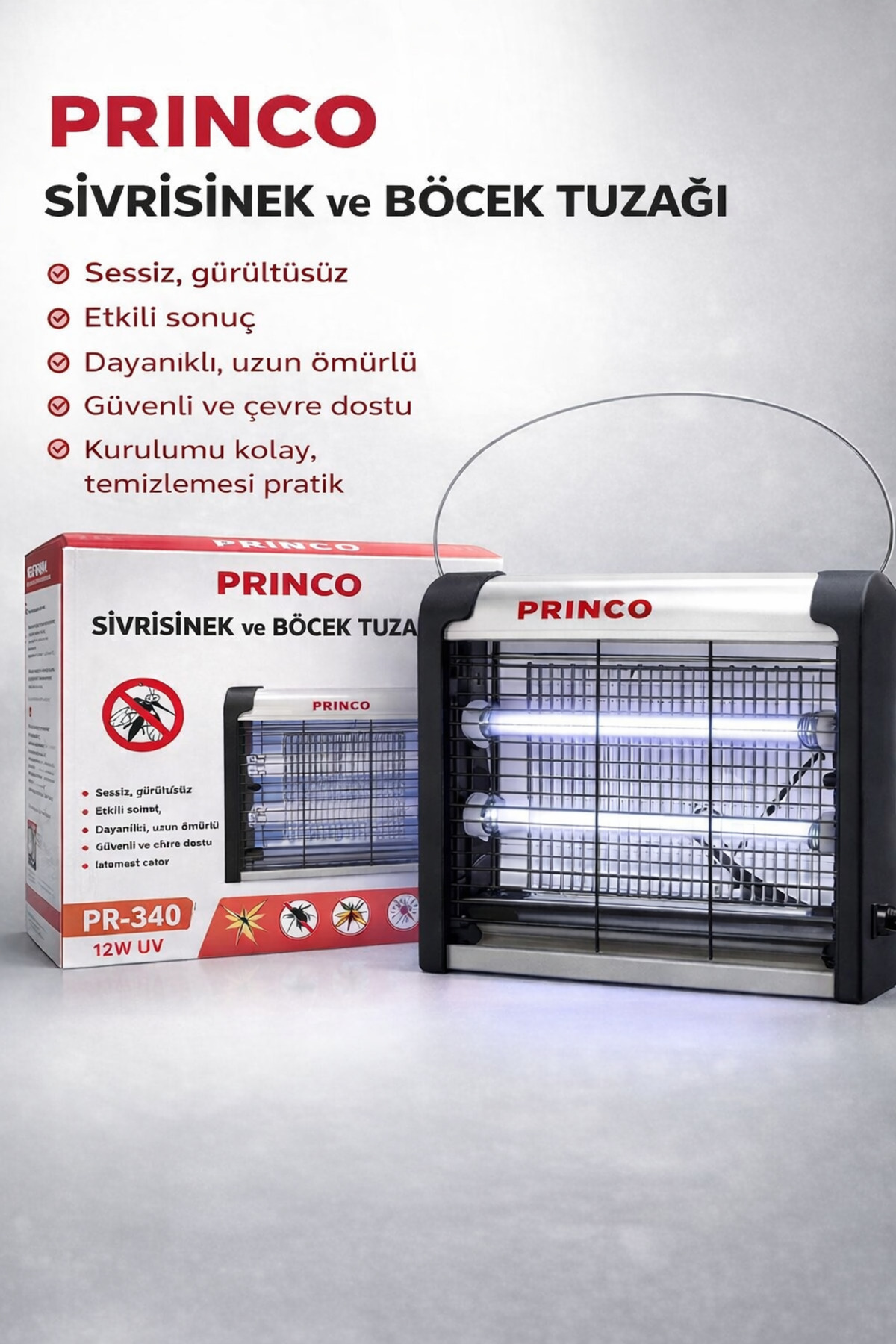 Princo PR-340 12W Sinek Öldürücü Cihaz Elektrikli Sivrisinek ve