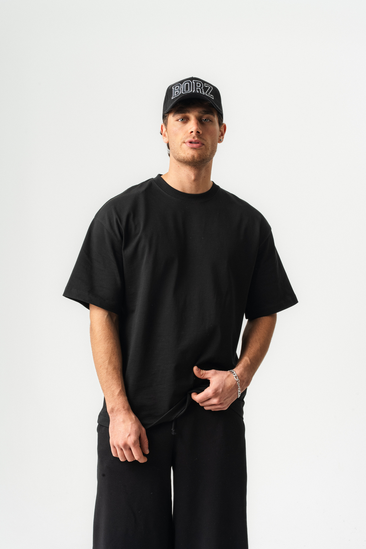 トップス   freeze best BORZ Erkek %100 Pamuk Oversize Kalıp Bisiklet Yaka Basic T-shirt
