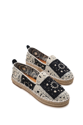 Marvela Kadın Dantel Örgü Günlük Espadril