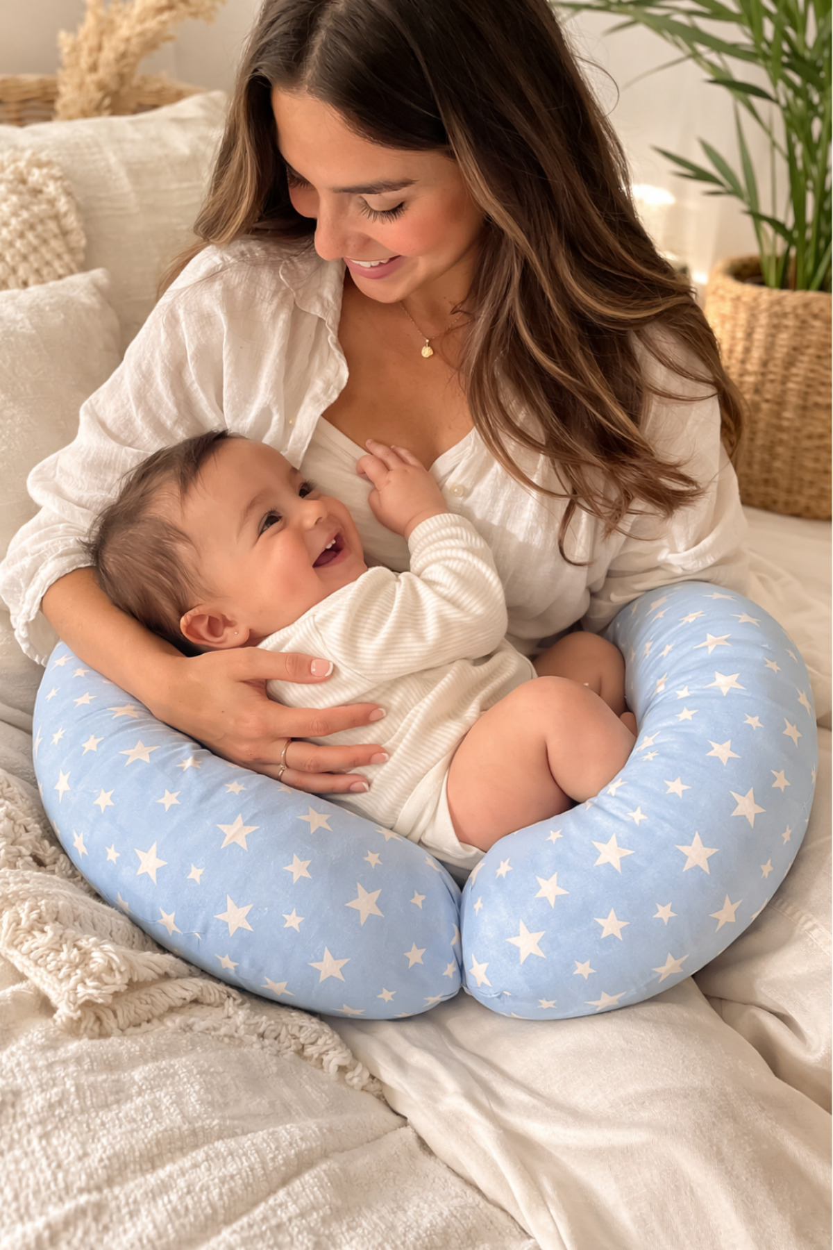 BebeK on For Babynest Mavi Yıldızlı set | Emzirme Yastığı ile fotoğrafı 6 (önizleme)