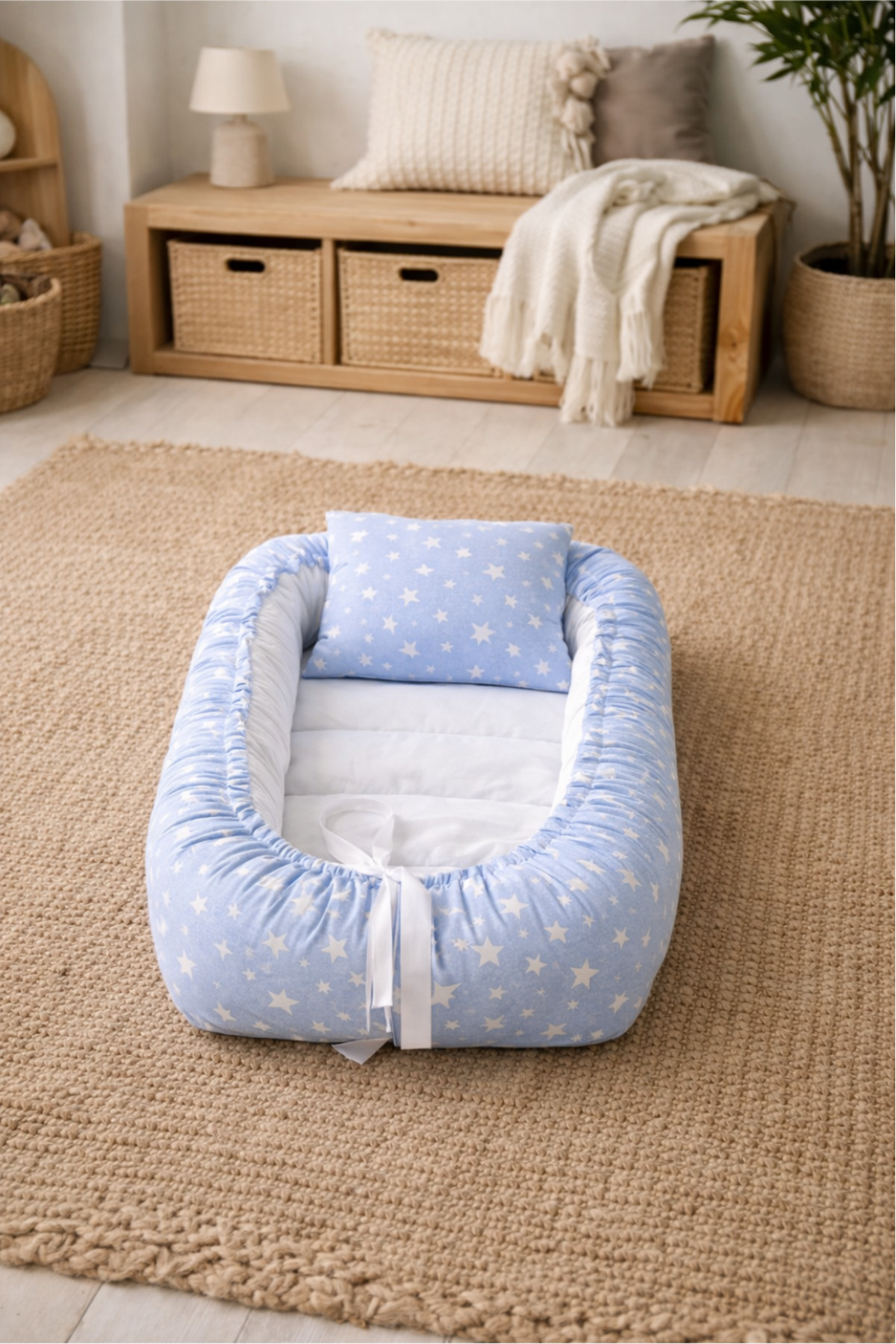 BebeK on For Babynest Mavi Yıldızlı set | Emzirme Yastığı ile fotoğrafı 5 (önizleme)