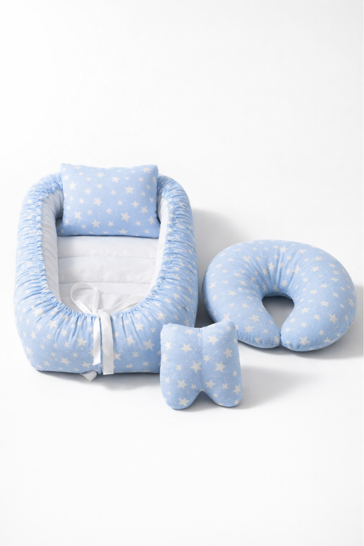 BebeK on For Babynest Mavi Yıldızlı set | Emzirme Yastığı ile fotoğrafı 3 (önizleme)