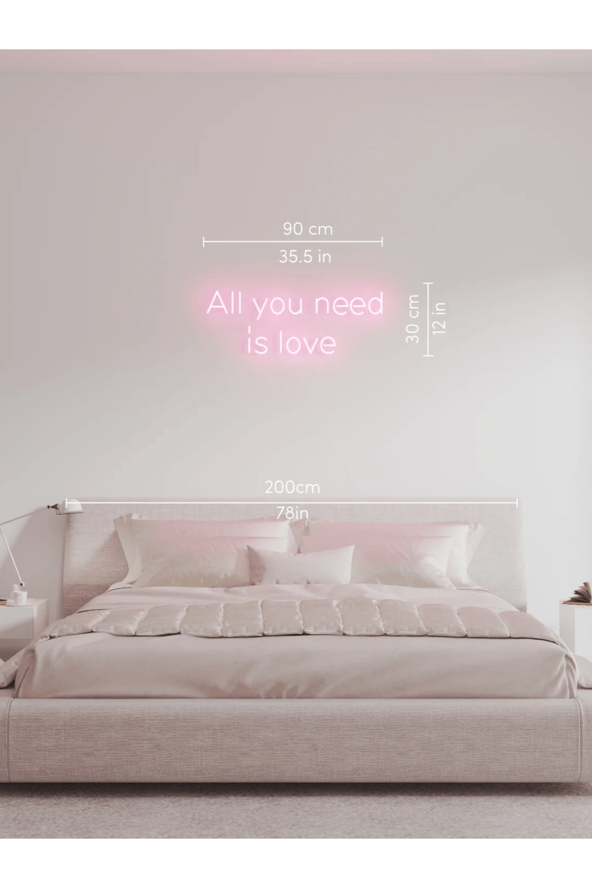 nanohana ページ Poznan Lighting All You Need Is Love Yazılı Neon LED Tabela