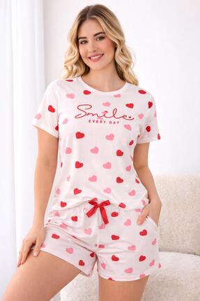 lindros Smile Love Şortlu Pijama Takımı