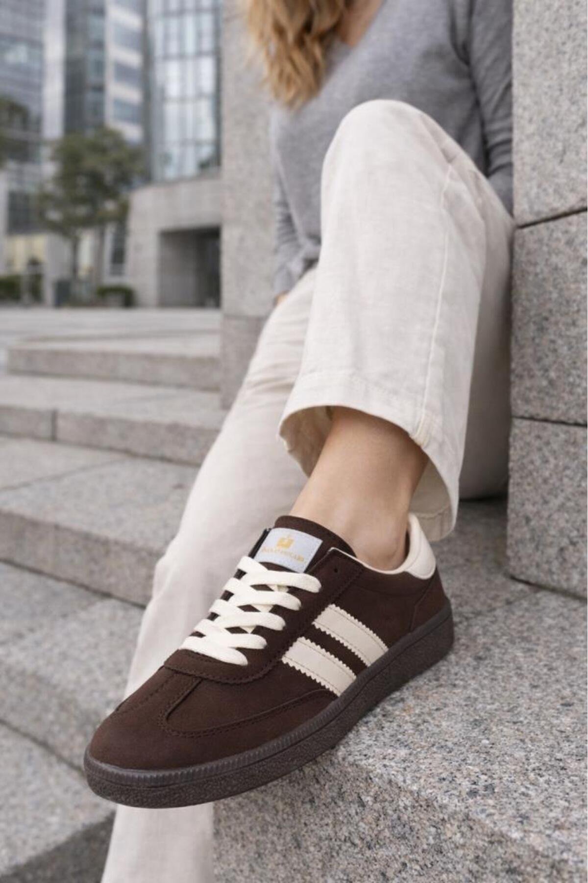 İnan Ayakkabı  Kahve Bej Kadın Sneaker N-3267