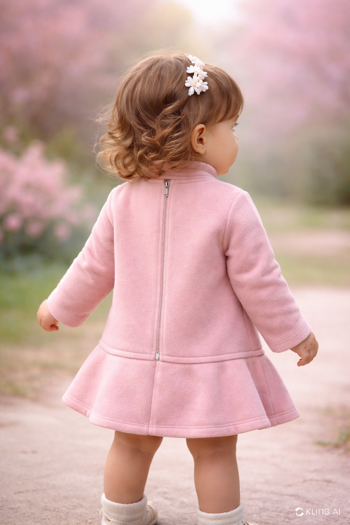 almira anne bebek Bebek Hırka Pembe Fermuarlı Kız Giyim 6-18 Ay Günlük Kullanım fotoğrafı 5 (önizleme)