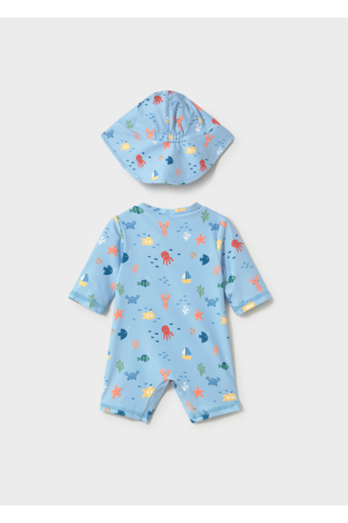 Mayoral Erkek Bebek UV Korumalı Boneli Mayo Takım Mavi - 01620 fotoğrafı 2 (önizleme)