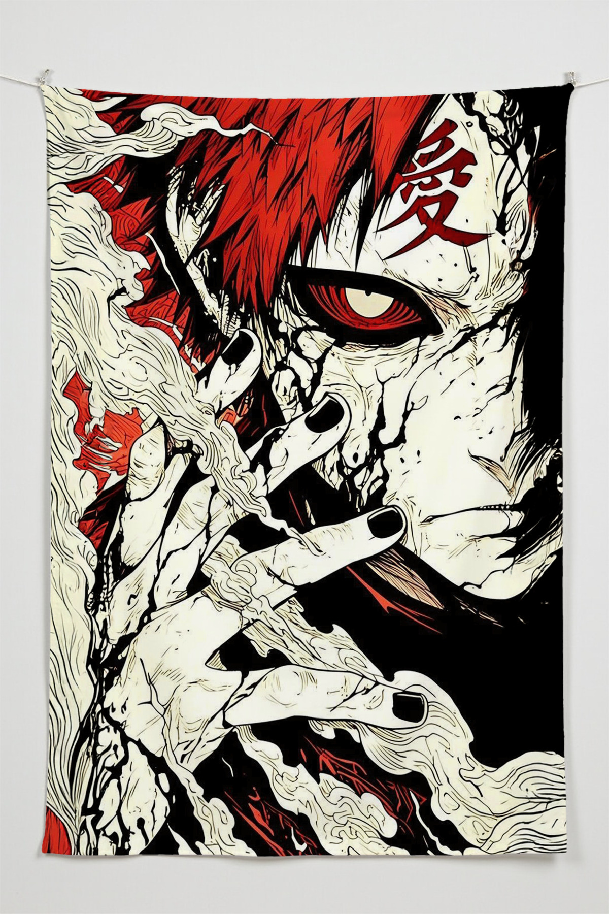 Naruto, Gaara Wallcovering โ Oversized Tapestry Tapestry Tapestry, Game Anime Film Room Decor