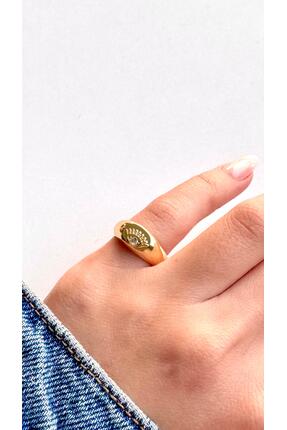 Leo'Stone Nazar Göz Motifli Altın Kaplama Ayarlanabilir Çelik Kadın Serçe Par...