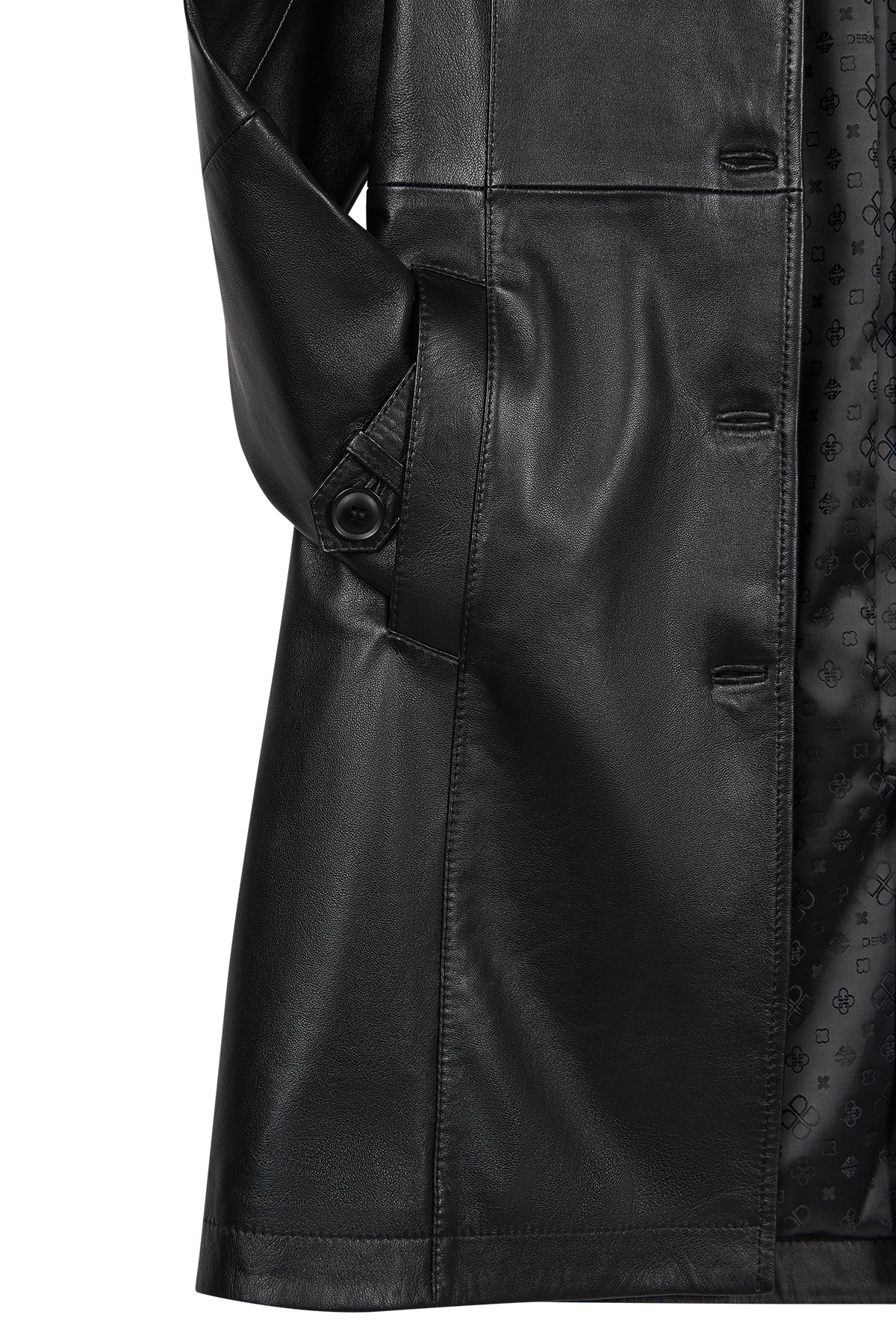 Derimod  Lilian Kadın Siyah Uzun Deri Kaban 26SGE56421M - Görsel 7