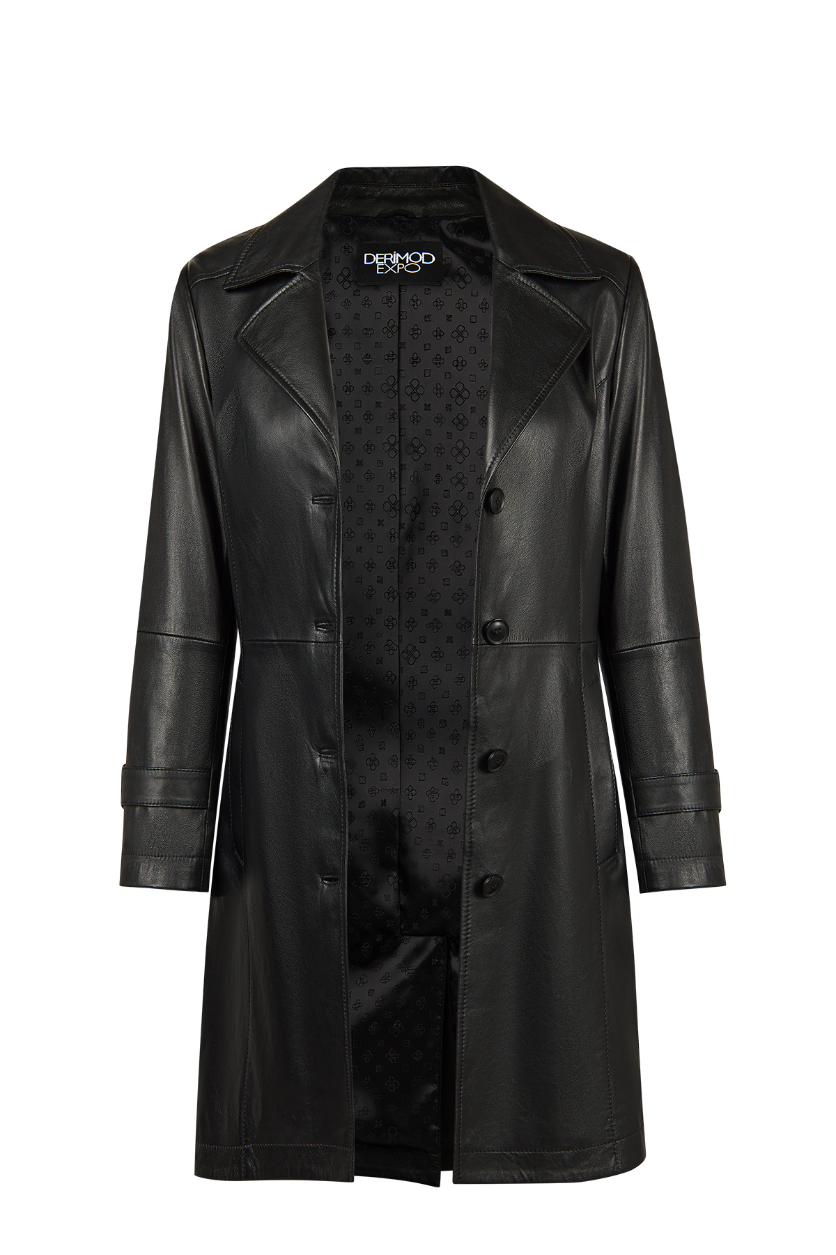 Derimod  Lilian Kadın Siyah Uzun Deri Kaban 26SGE56421M - Görsel 3