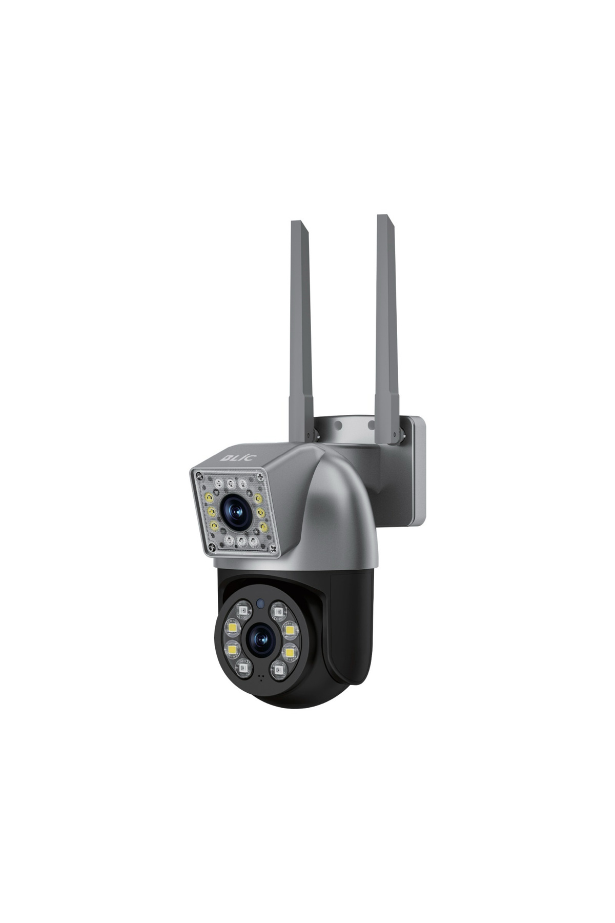 Al-NET 2.4g Wifi Bağlantılı 1080P, 2+2 4mp Çift Lensli 355° Geniş Açılı IP Kamera