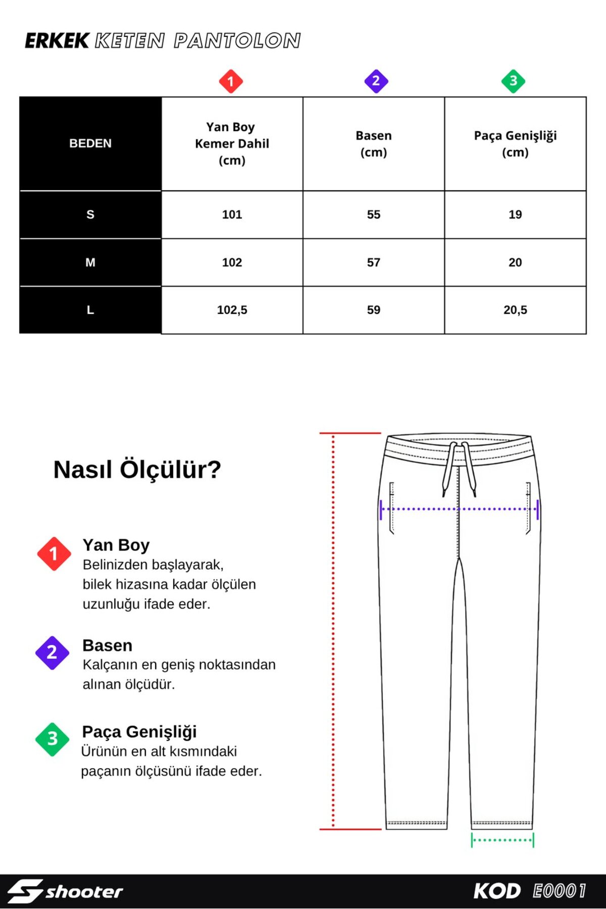 Shooter Sportswear Alaçatı Premium Erkek Keten Pantolon Ekru Rahat Kalıp Dikiş Detaylı görsel 5