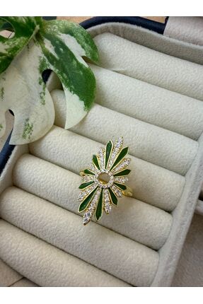 QUMLA 14 K KAPLAMA MİNELİ ZİRKON TAŞLI YÜZÜK