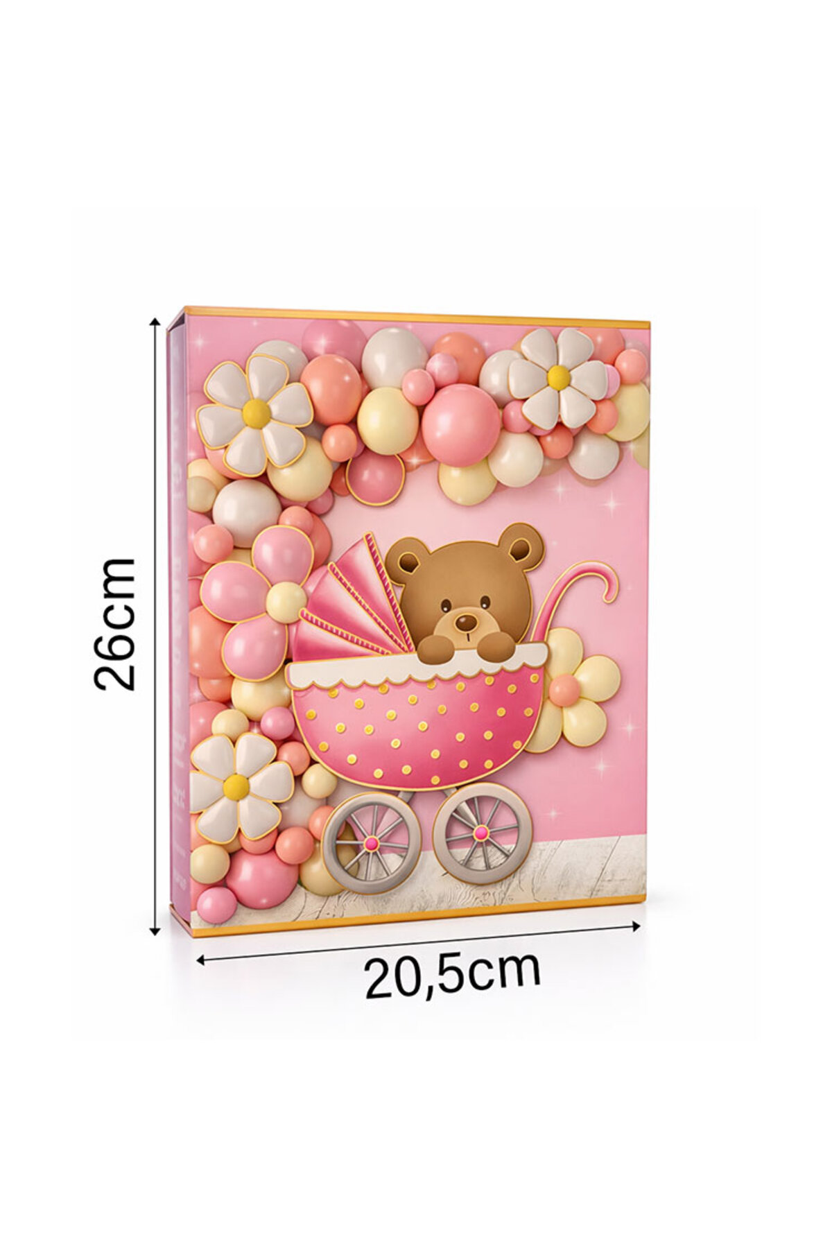 Nobbystar 200’lük Balonlu 10x15 Kutulu Pembe Kız Bebek Fotoğraf Albümü fotoğrafı 2 (önizleme)