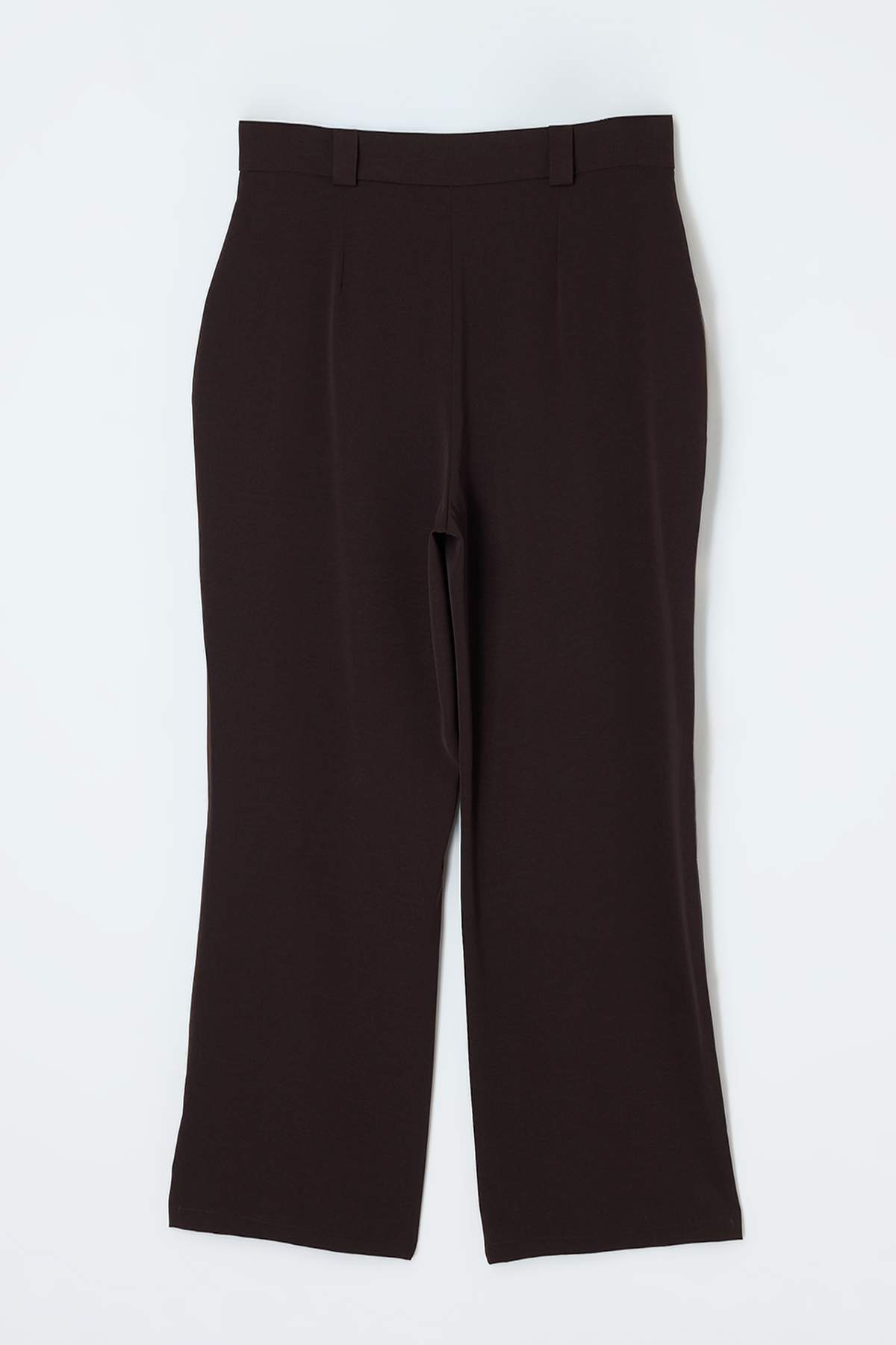 Trendyolmilla  Wardrobe Essentials Kahverengi Straight Fit Büyük Beden Dokuma Pantolon TBBSS26AR00017 - Görsel 5