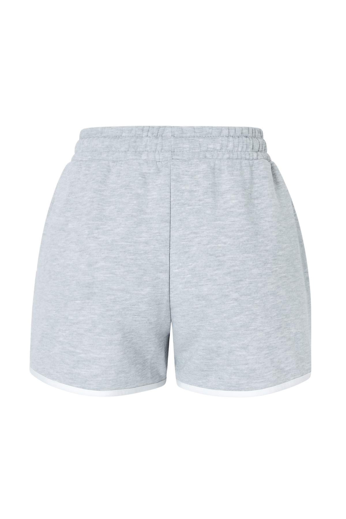 Trendyolmilla  Gri Melanj Renk Bloklu Fitted/Vücuda Oturan Cepli Fitilli Esnek Örme Alt-Üst Takım TWOSS26AU00081 - Görsel 8