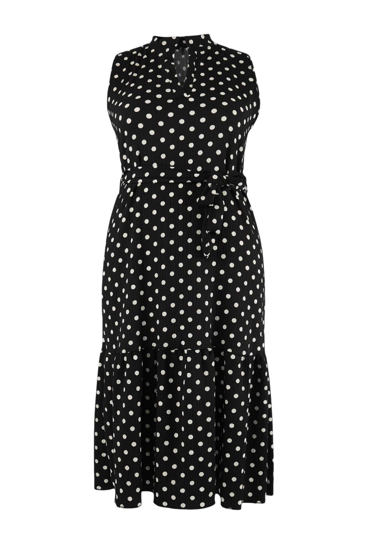 Trendyol Curve Mehrfarbiges, geometrisch bedrucktes, ärmelloses, V-Ausschnitt...