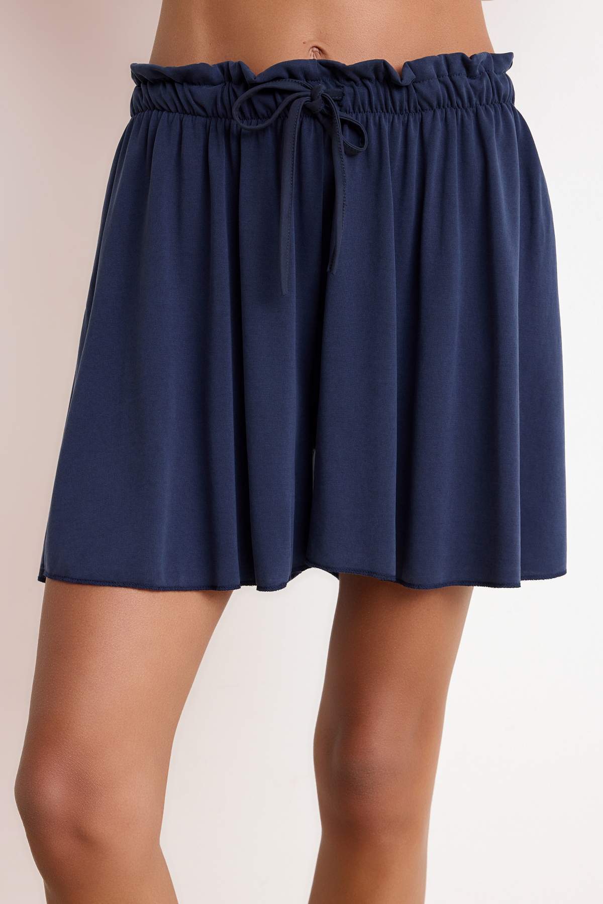 Trendyolmilla  Antrasit Oversize Düşük Kol Kısa Kollu Geniş Paça Modal Örme Alt-Üst Takım TWOSS26AU00134 - Görsel 3