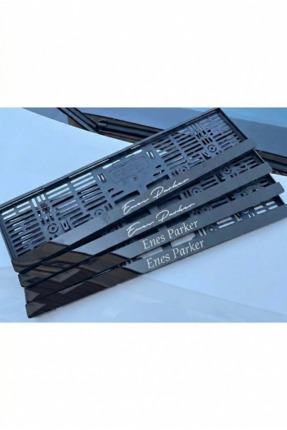 Parker Otomotiv A.Ş Parlak Siyah Zemin Otomobil Araç Plakalık (2 Adet ) Kişiy...