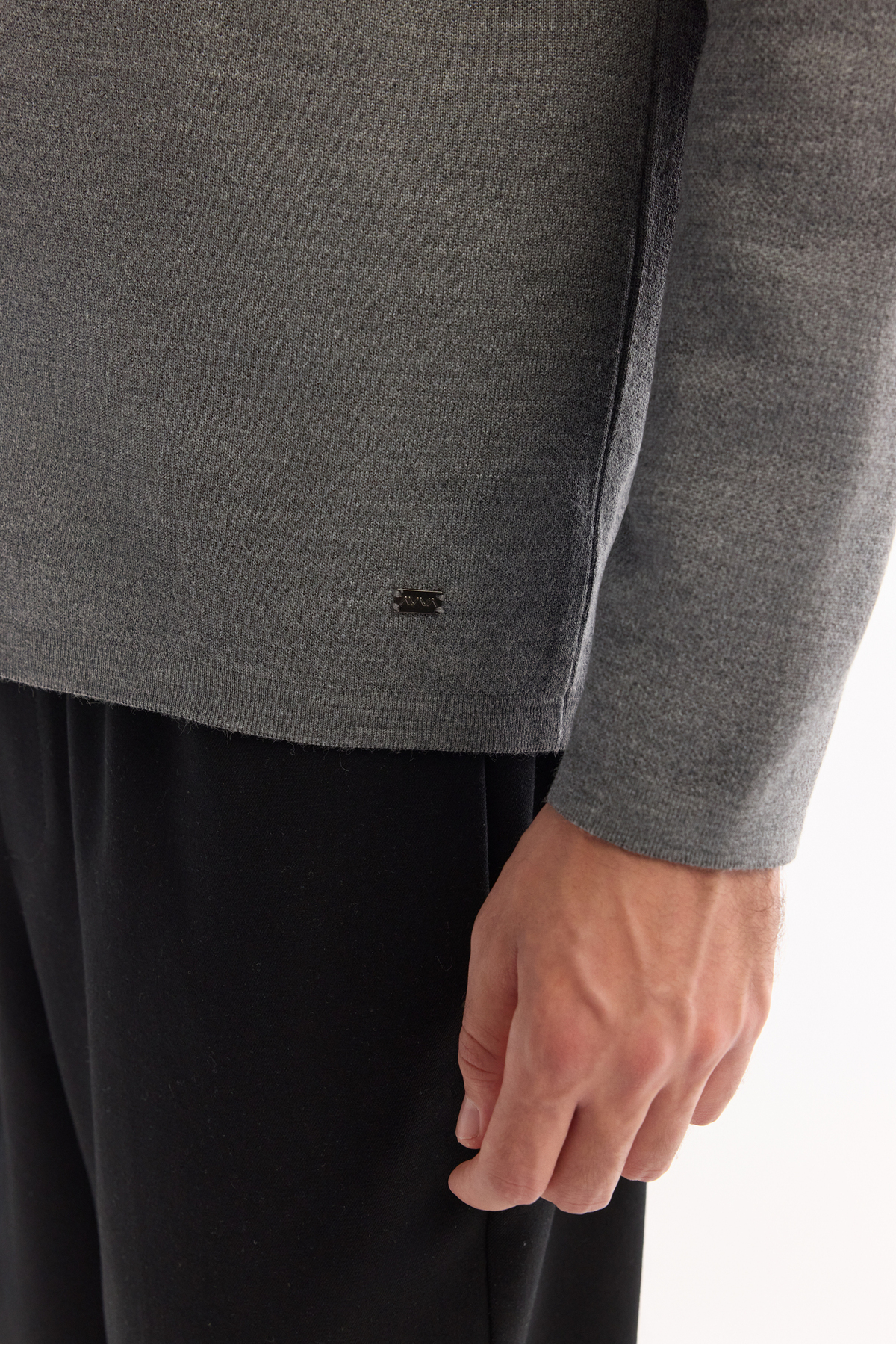 Avva  Erkek Gri Şal Yaka Düğmeli Yün Karışımlı Regular Fit Hırka A52Y5049 - Görsel 6