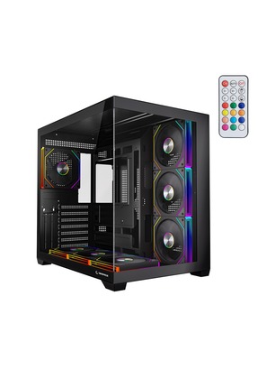 Rampage Ares V2 7 ARGB Fanlı Gaming Kasa Temperli Cam ATX Mid Tower Akvaryum ...
