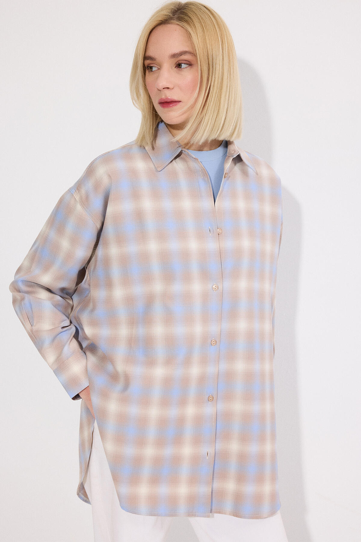 Touche Prive  EKOSELİ PAMUKLU GÖMLEK - Görsel 4