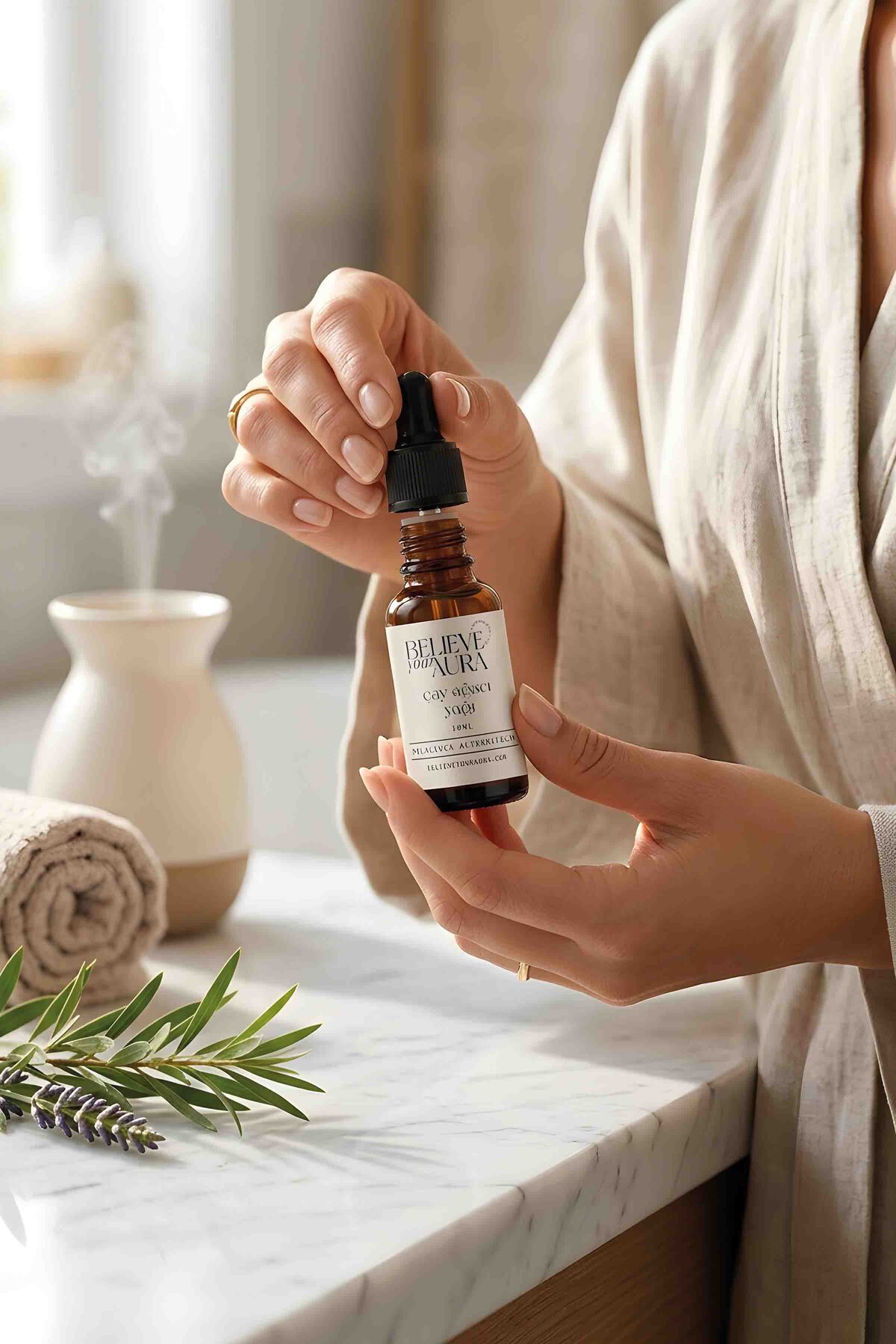 Çay Ağacı Yağı - %100 Saf Ve Organik Cilt Ve Saç Bakım Yağı - Tea Tree Oil - 10 ml — ATYCAY — تصویر 4 از 7