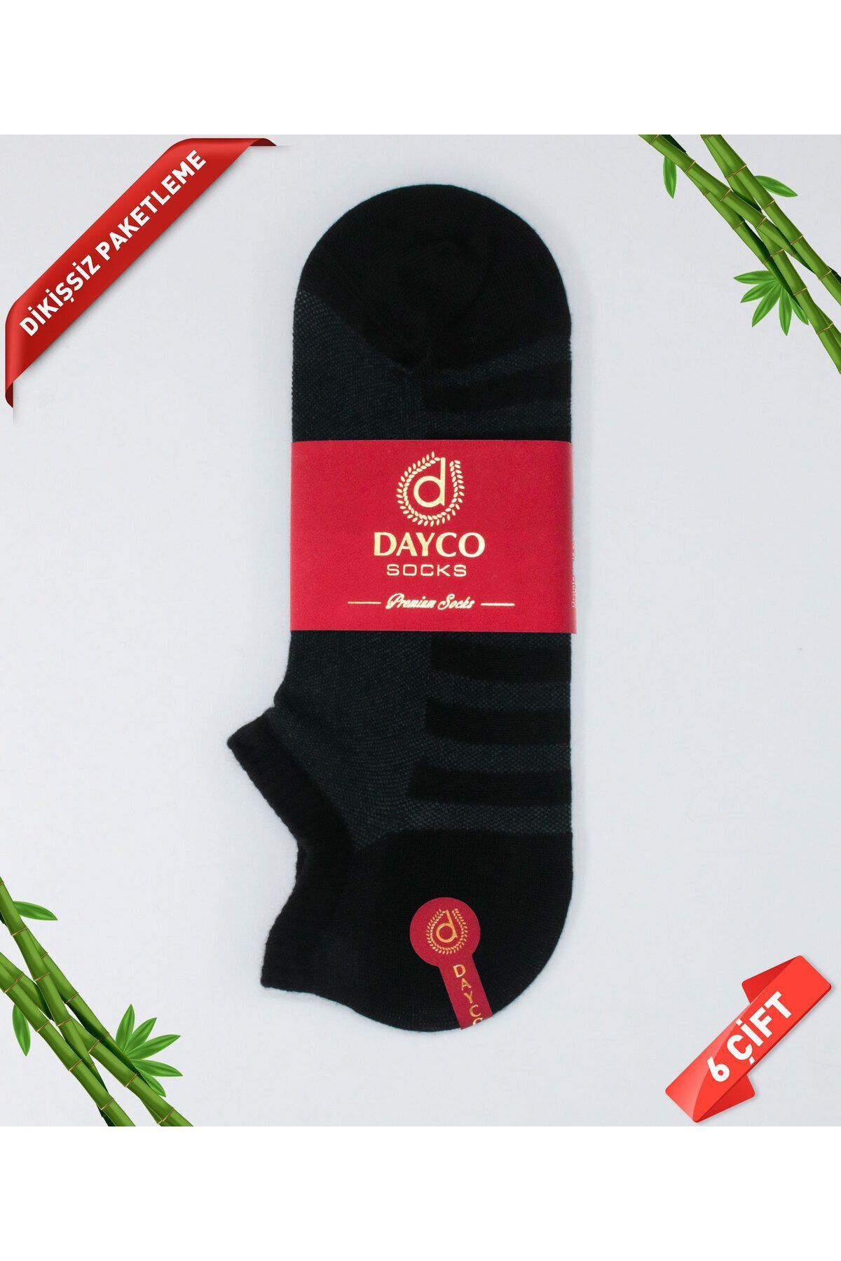 DAYCO Premium Dikişsiz Bambu Erkek Süper Patik Çorap görsel 2