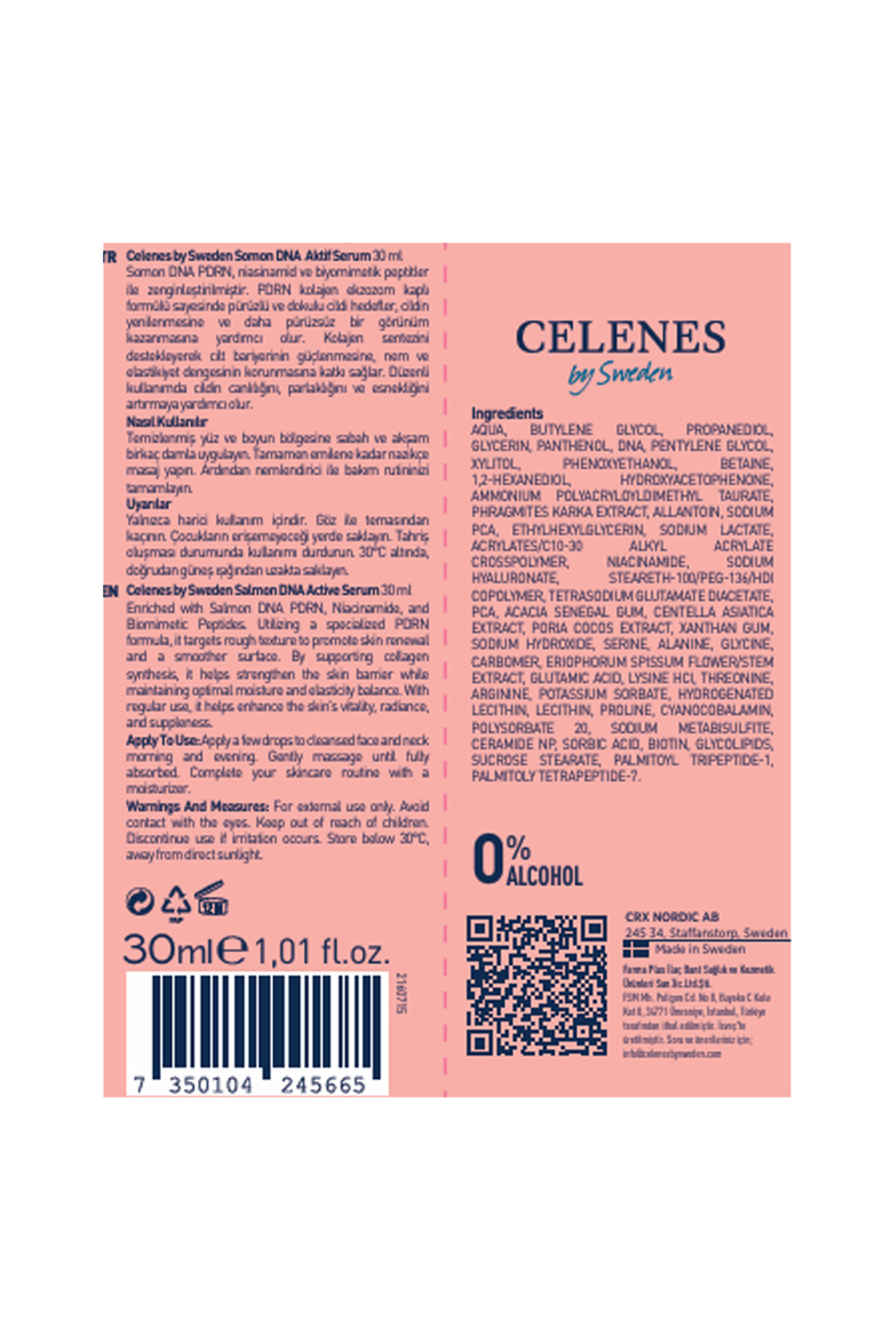 Somon DNA PDRN Onarıcı & Yenileyici Active Serum, 30 ml — 7350104245665 — تصویر 7 از 7