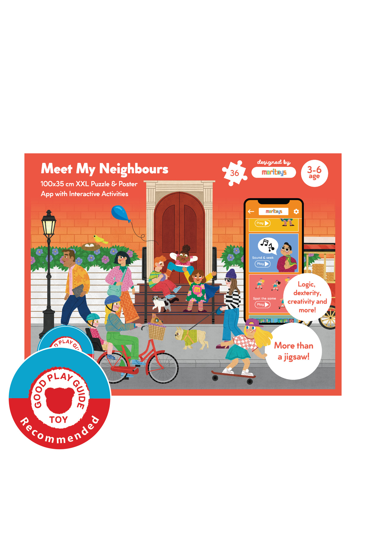 Meet My Neighbours: 36 Pieces Xxl Giant Puzzle, Poster & Digital Activities
