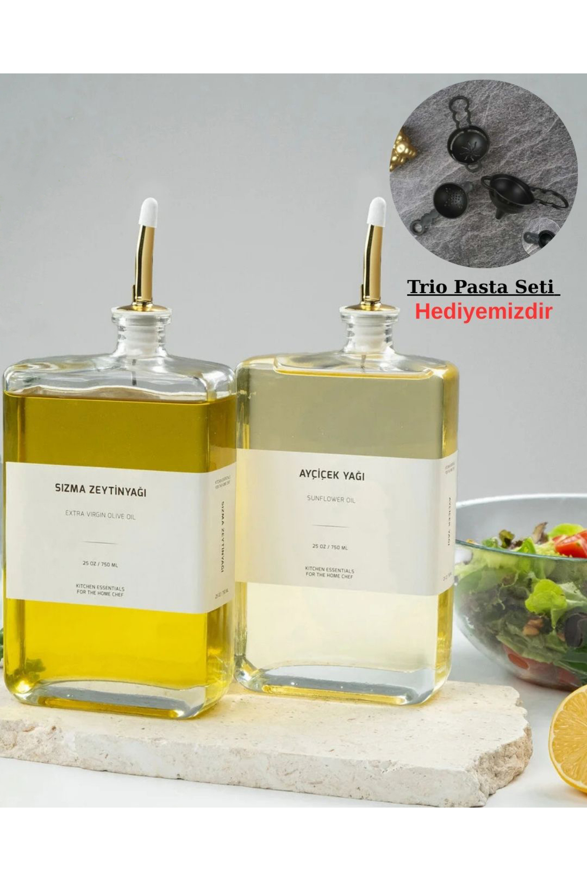 Double Glass Book Oil Bowl 750 ml
