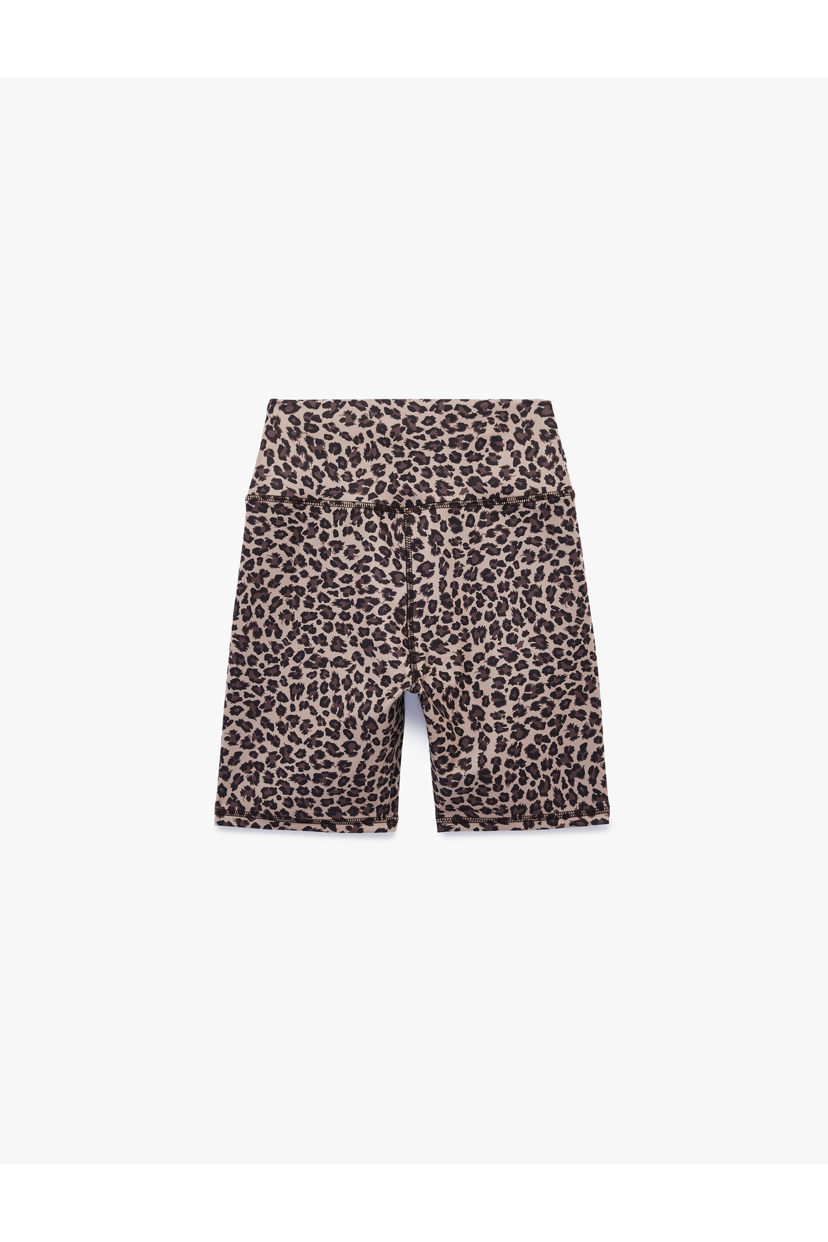 Koton Slim Fit Yüksek Bel Biker Spor Leopar Tayt görsel 4