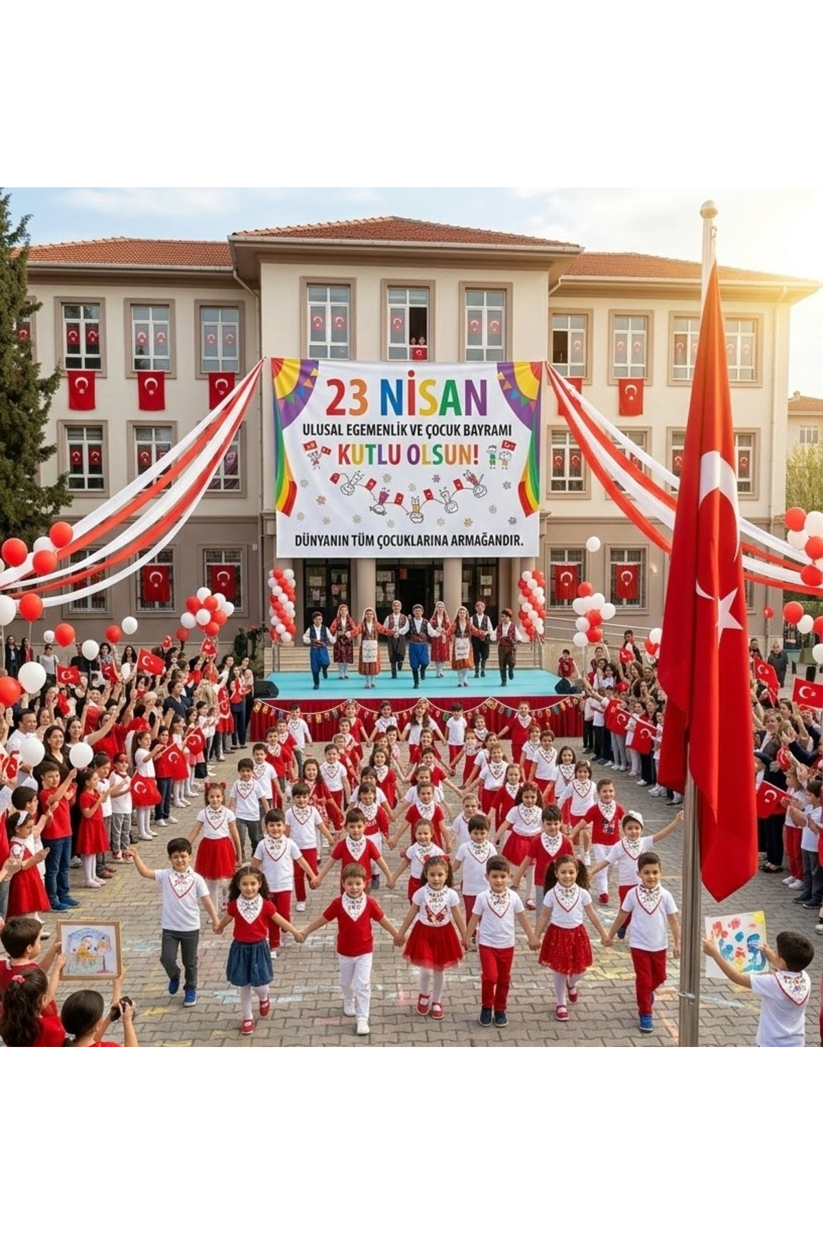 tuaipek 23 NİSAN ÇOCUK BAYRAMI TEMALI Bandana/Fular fotoğrafı 5 (önizleme)