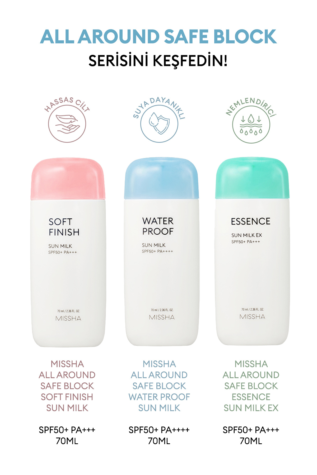 کرم ضد آفتاب All Around Safe Block Soft Finish SPF 50+ — 6432 (محافظت از پوست حساس را فراهم می‌کند) — تصویر 6 از 6