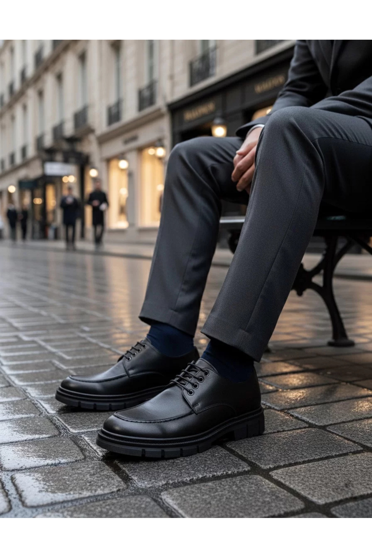 BOA  BA0237 Bağcıklı Klasik Yüksek Taban Casual Erkek Ayakkabı - Görsel 2