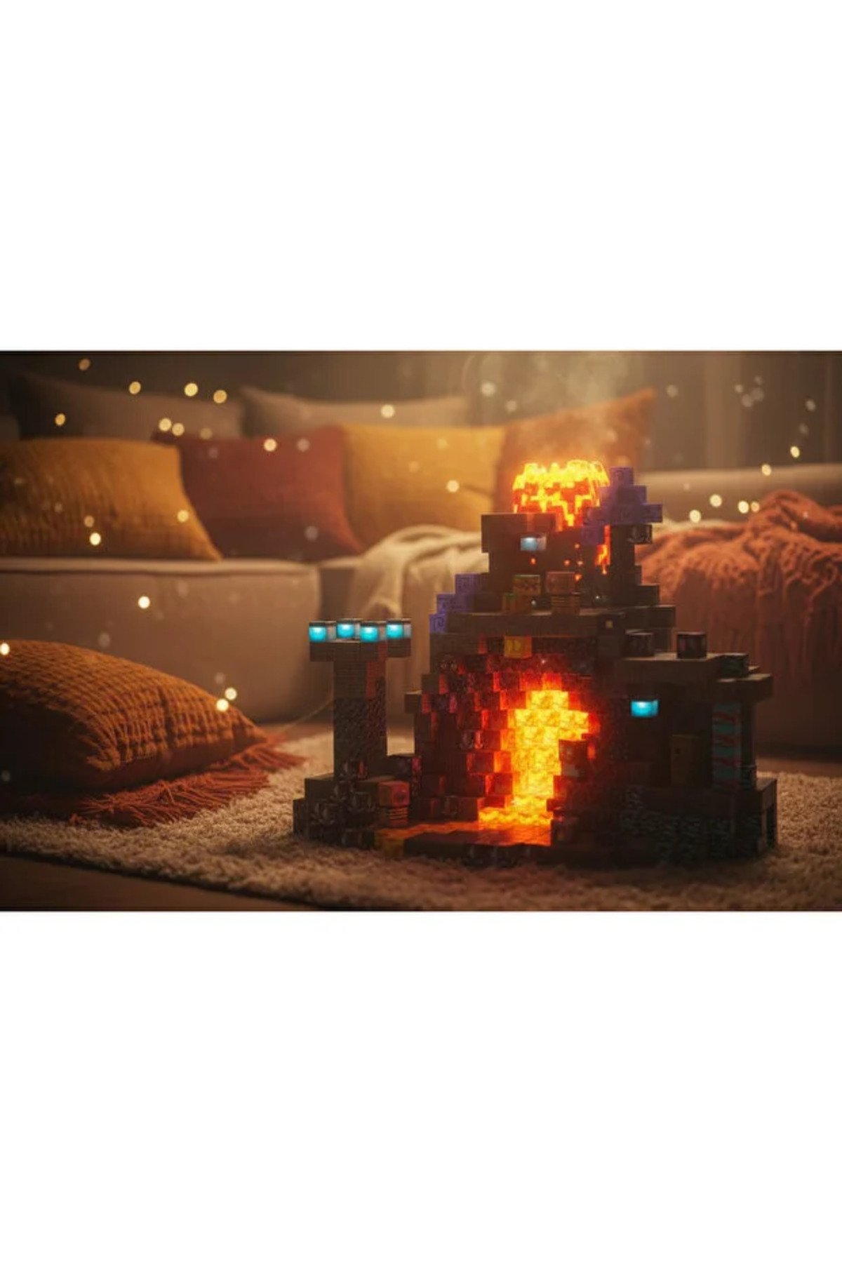 McBlok Minecraft Manyetik Küp Blok volkan ve maden Temalı Yapı Taşı 100 Parça fotoğrafı 6 (önizleme)