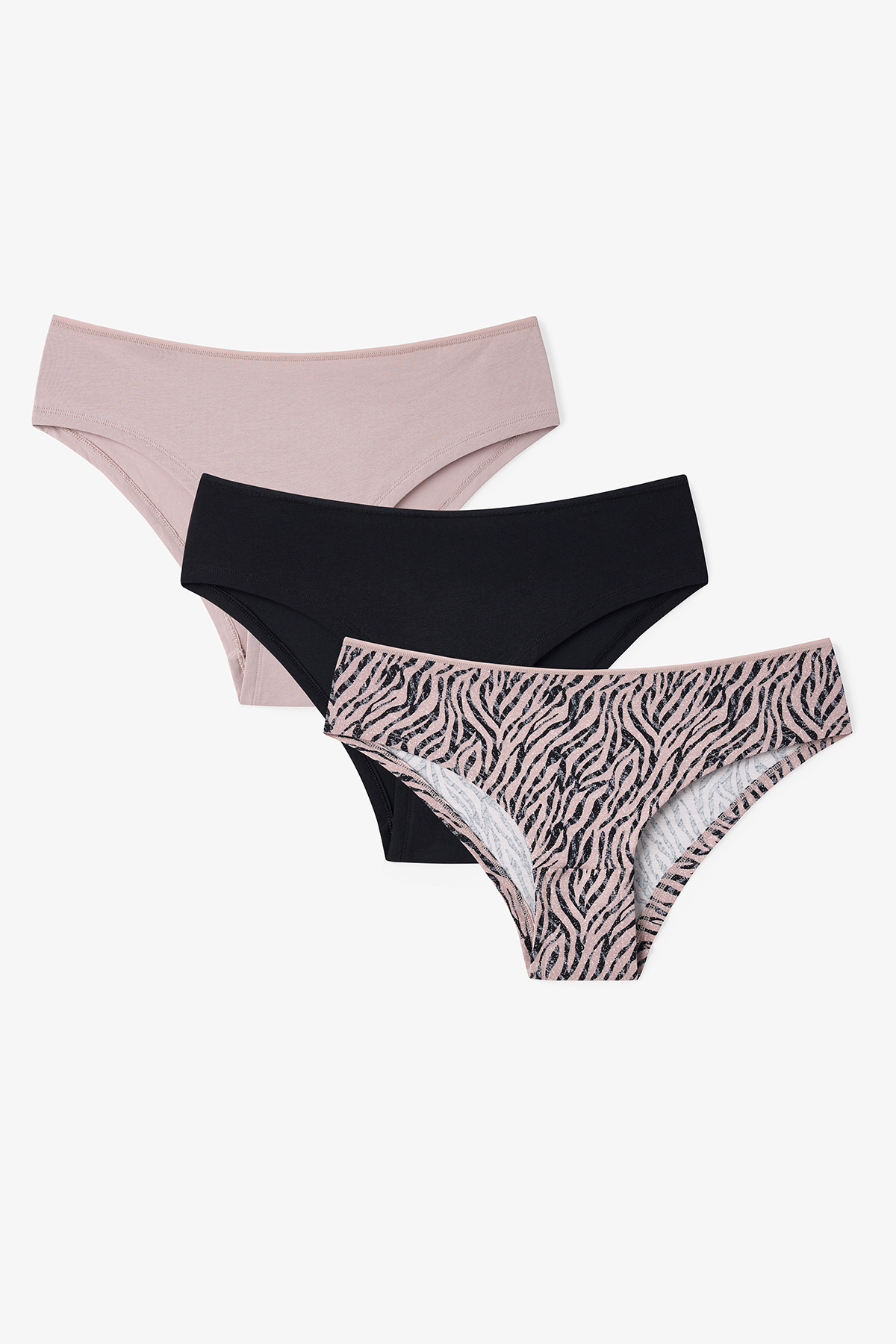 Penti Barevné tříbarevné hipster kalhotky Zebra Dance