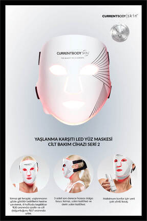 CurrentBody Skin Yaşlanma Karşıtı LED Red Light Yüz Maskesi Cilt Bakım Cihazı...