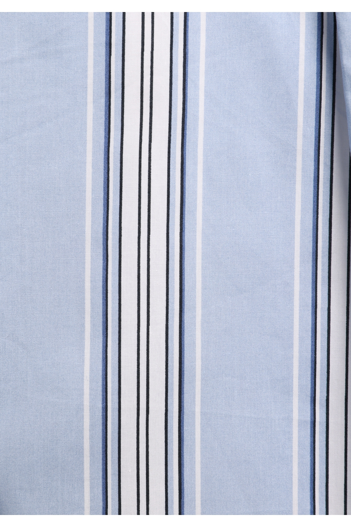 Colin’s  Regular Fit Shirt Neck Çizgili Kadın Mavi Uzun Kol Gömlek - Görsel 7