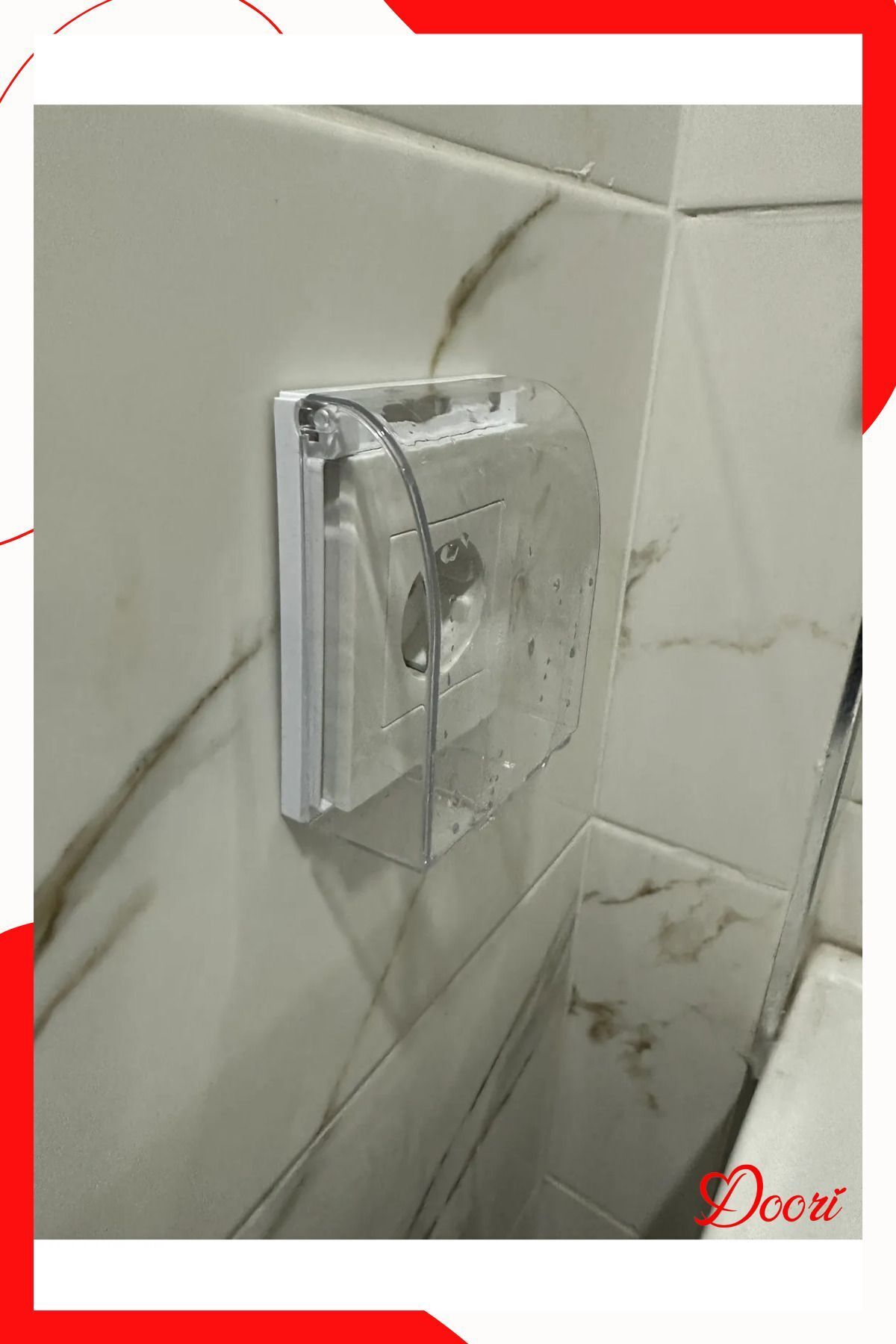 Doori Priz Kapağı Banyo Lavabo Islak Priz Koruma Kapağı Sudan Koruyan Kapağı Açılır Kapanır. Priz Altı fotoğrafı 2 (önizleme)