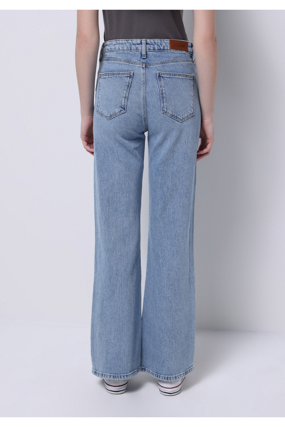 Colin’s  Regular Fit Yüksek Bel Geniş Paça Kadın İndigo Jean Pantolon - Görsel 3