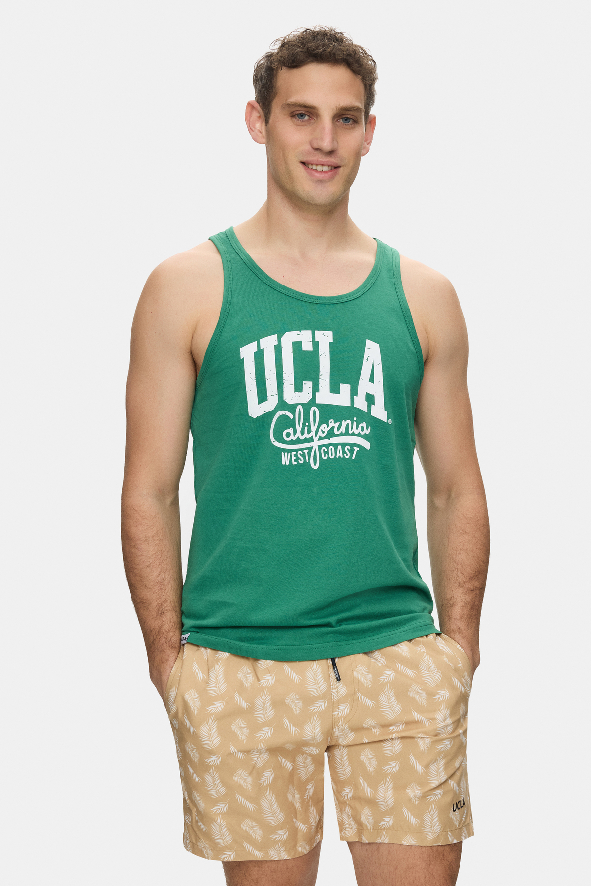 PEBBLE Green Zero Sleeve Printed 100% Cotton Oversized Men's T-Shirt