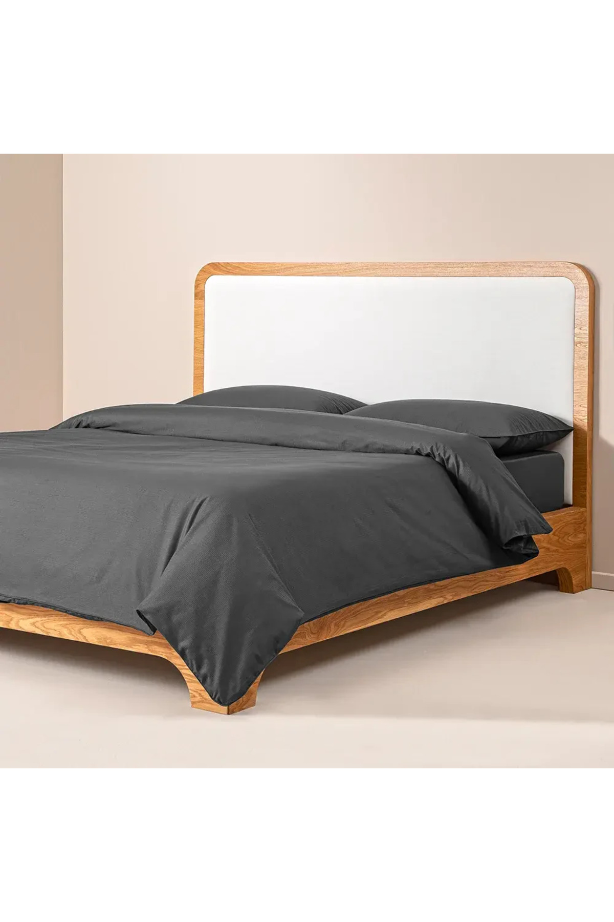 100% Cotton Percale Duvet Cover Set 200x220 cm Anthracite - Pure Series