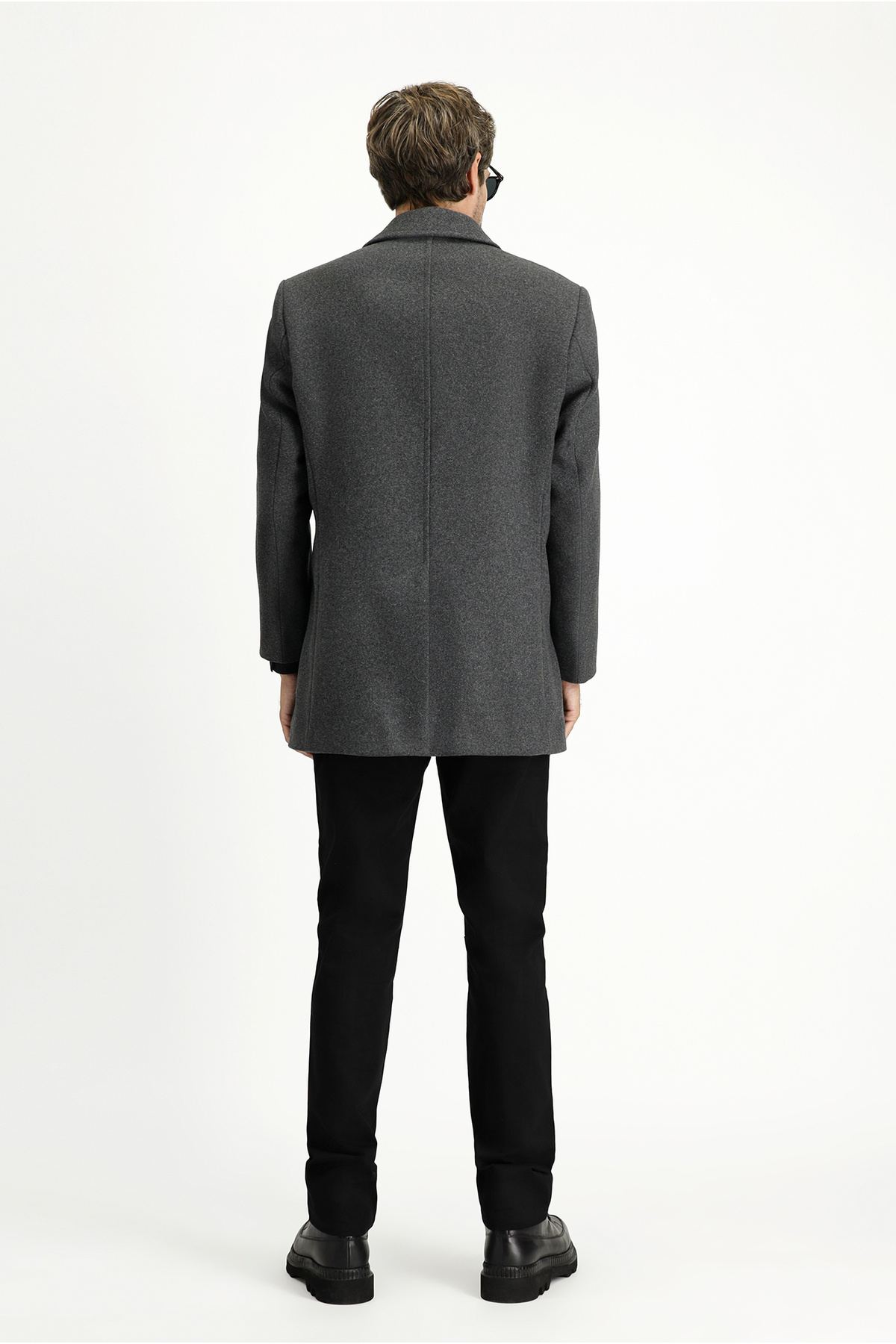 Kiğılı  Yünlü Klasik Kaban - Görsel 4