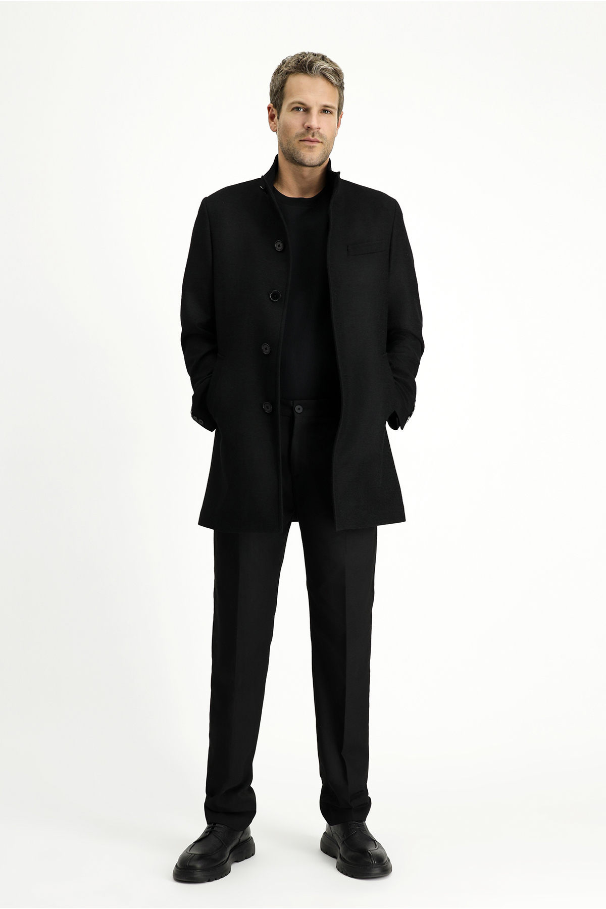 Kiğılı  Yünlü Klasik Kaban - Görsel 2